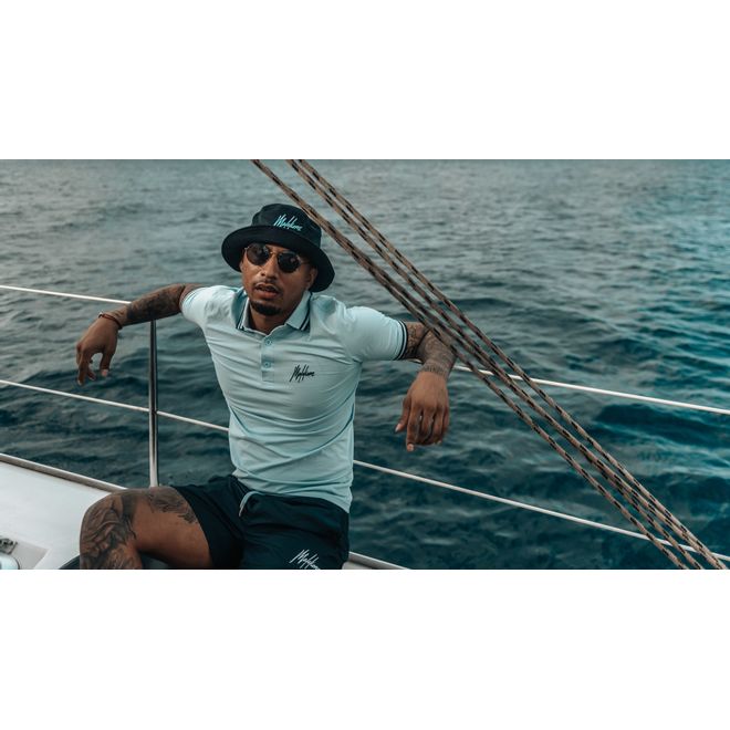 Afbeelding van Malelions Din Polo Set Light Blue Navy