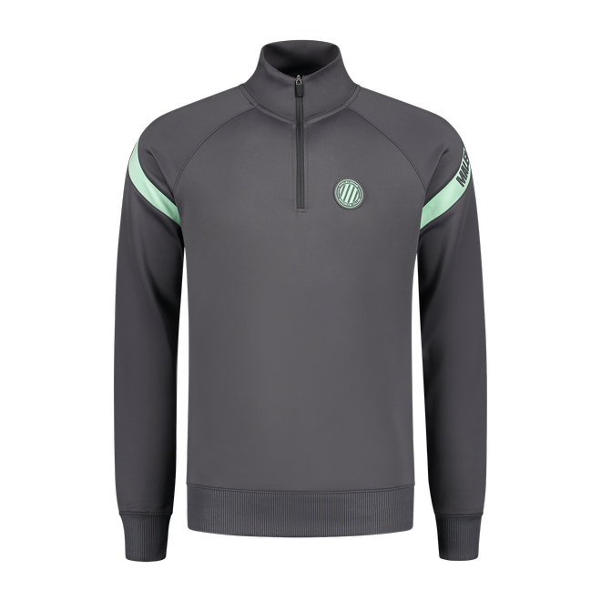 Afbeelding van Malelions Sport Pre-Match Quarterzip Tracksuit Antraciet Mint