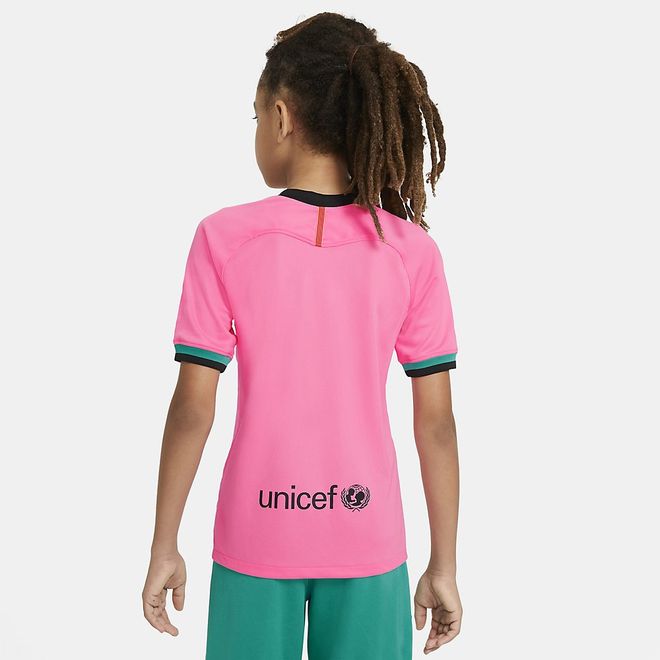 Afbeelding van FC Barcelona 2020/21 Stadium Derde Voetbalshirt Kids Pink