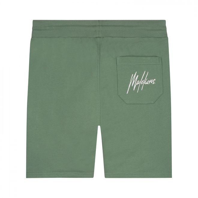 Afbeelding van Malelions Sport Coach T-Shirt + Short Set Army White