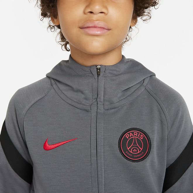 Afbeelding van Paris Saint-Germain Hooded Flee Set Kids Dark Grey