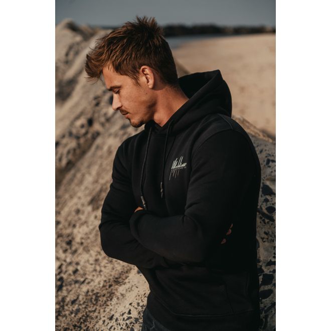 Afbeelding van Malelions Men Split Hoodie Black Sage Green