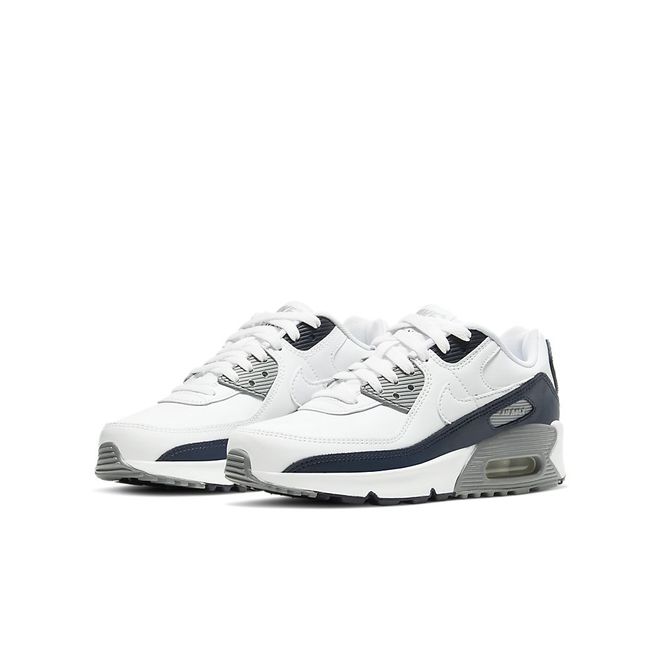 Afbeelding van Nike Air Max 90 Kids Leather White Grey