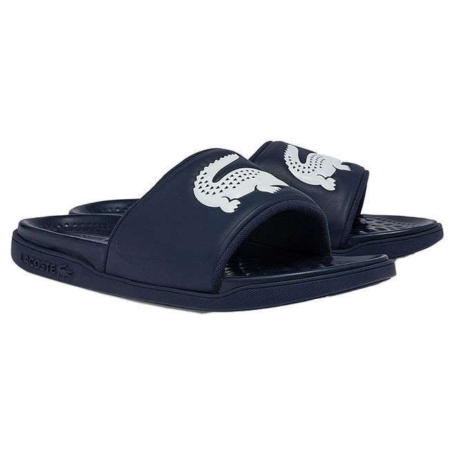 Afbeelding van Lacoste Croco Dualiste Slipper Navy Wit