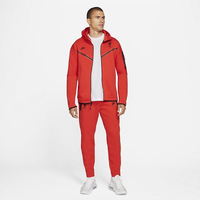 Afbeelding van Liverpool FC Hooded Fleece Windrunner Set Rush Red
