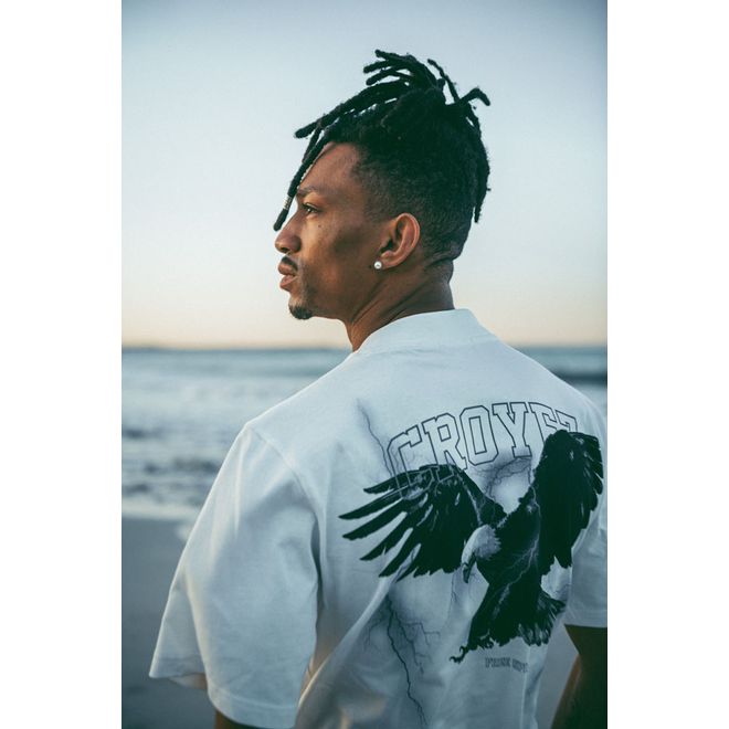 Afbeelding van Croyez Lightning Eagle T-Shirt Off-White Purple