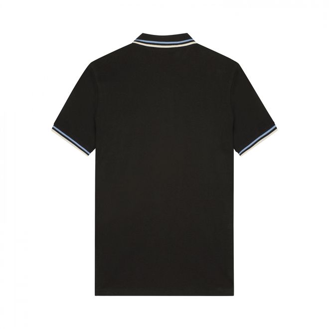 Afbeelding van Malelions Men Signature Polo Set Black Vista Blue