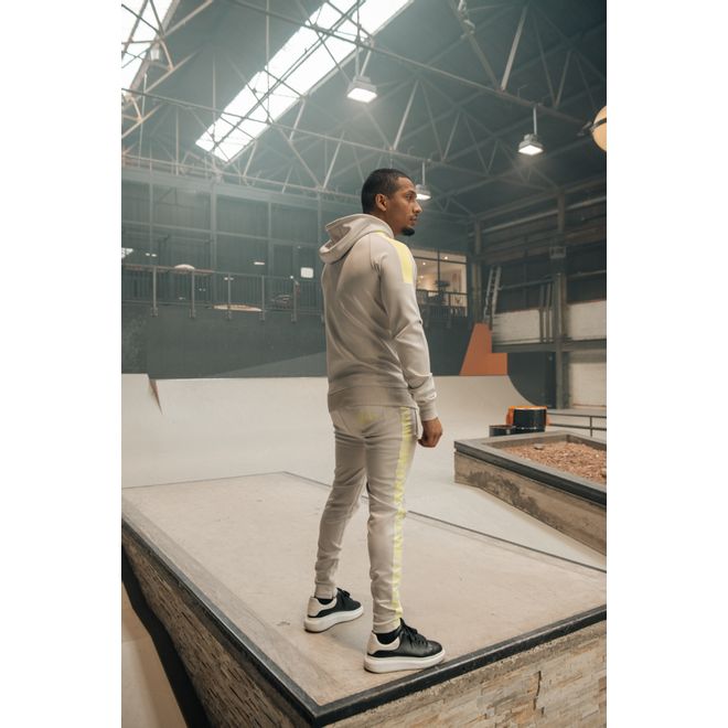 Afbeelding van Malelions Sport Striker Hoodie Set Grey Lime