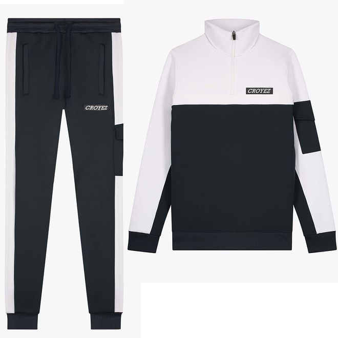 Afbeelding van Croyez Quarterzip Set Navy White