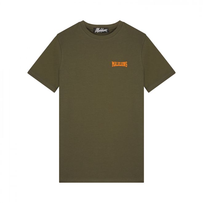 Afbeelding van Malelions Men Boxer T-Shirt + Short Set Army Orange