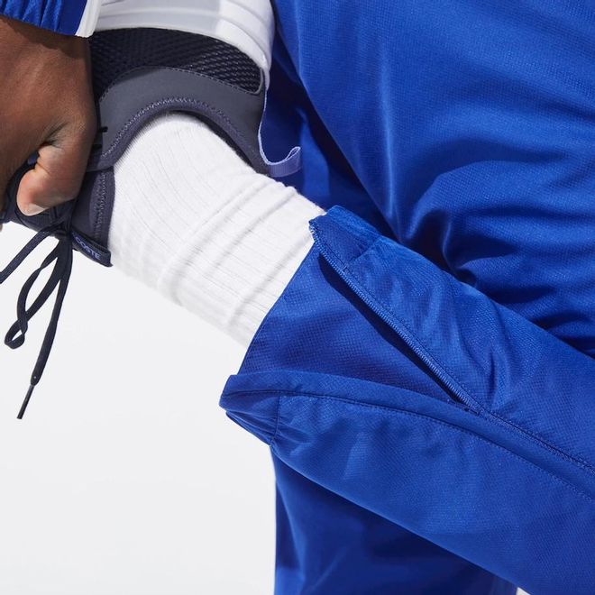 Afbeelding van Lacoste Sport Trainingspak Blauw Wit