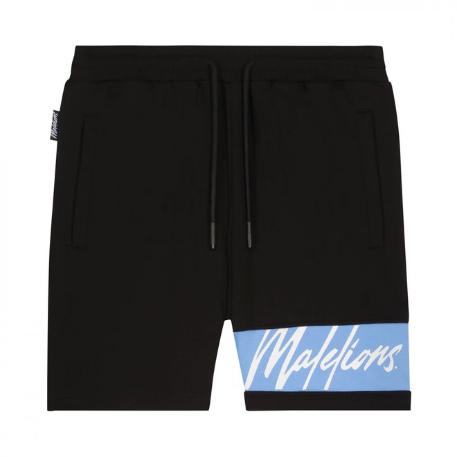 Afbeelding van Malelions Men Captain T-Shirt + Short Set Off-White Vista Blue