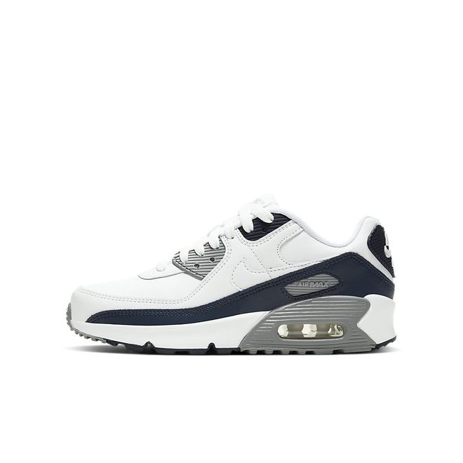 Afbeelding van Nike Air Max 90 Kids Leather White Grey
