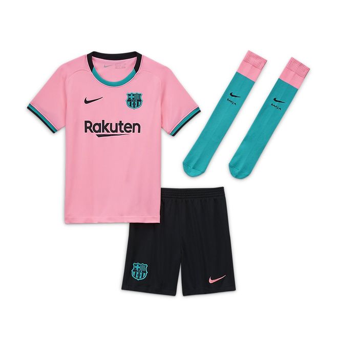 Afbeelding van FC Barcelona 2020/21 Stadium Derde Minikit Kids Pink