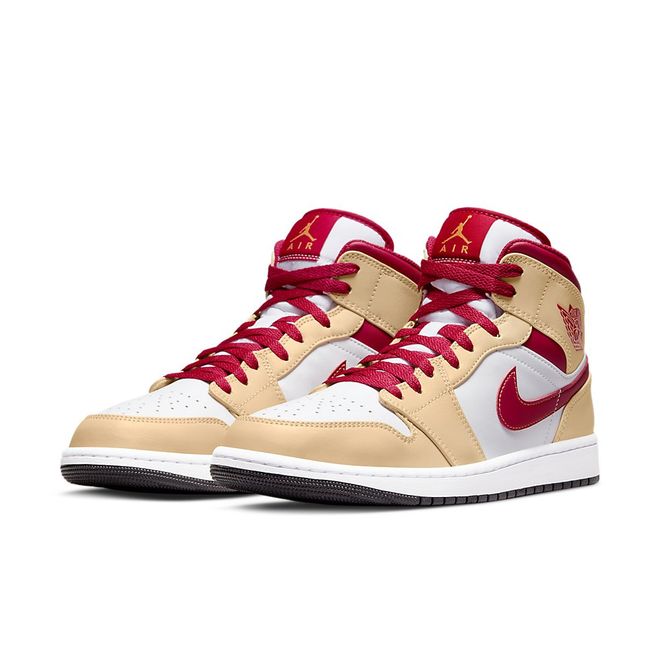 Afbeelding van Nike Air Jordan 1 Mid Light Cardinal Curry