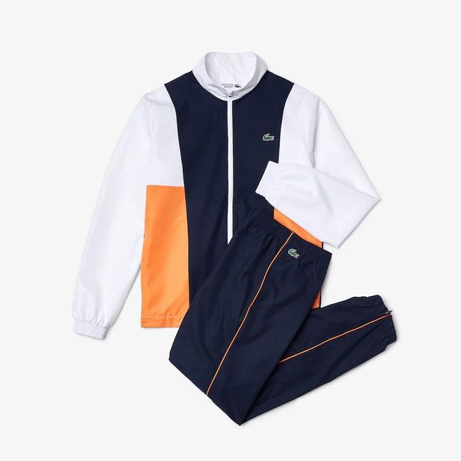 Afbeelding van Lacoste Sport Trainingspak White Black Orange