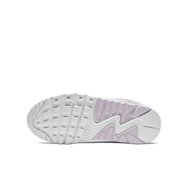Afbeelding van Nike Air Max 90 Kids Leather White Metalic Platinum