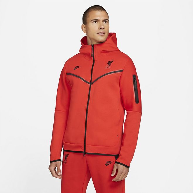 Afbeelding van Liverpool FC Hooded Fleece Windrunner Set Rush Red