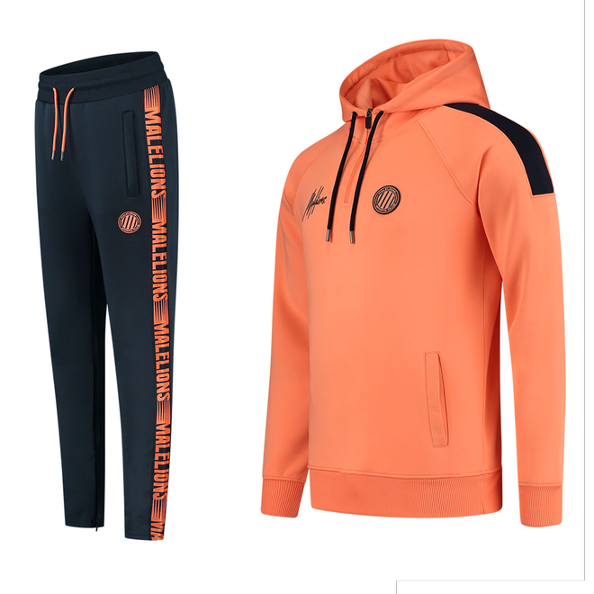 Afbeelding van Malelions Sport Striker Hoodie Set Salmon Navy