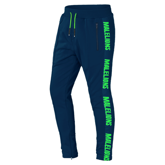 Afbeelding van Malelions Jorden Santos Tracksuit Navy Neon Green