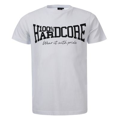 Foto van 100% Hardcore T-Shirt Wear It With Pride White