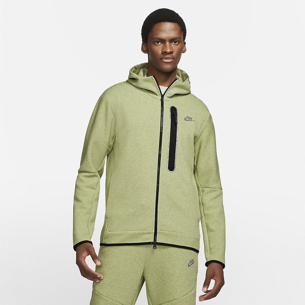 nike sportswear tech fleece lime