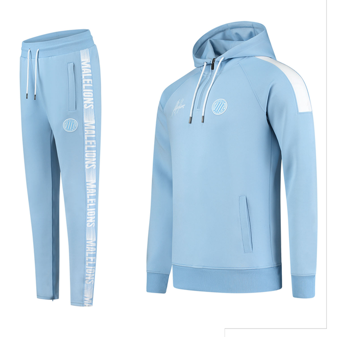 Afbeelding van Malelions Sport Striker Hoodie Set Light Blue