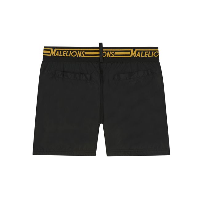 Afbeelding van Malelions Men Venetian T-Shirt + Short Set Black Gold