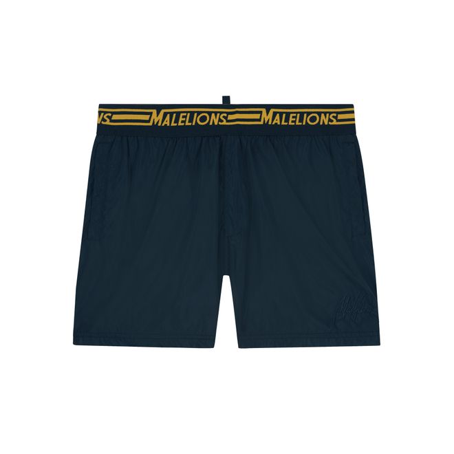Afbeelding van Malelions Men Venetian T-Shirt + Short Set Navy Gold