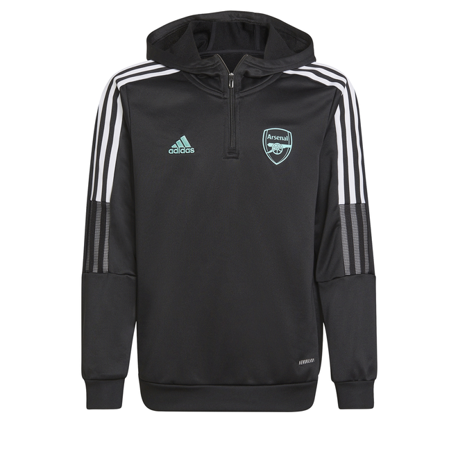 Afbeelding van Arsenal FC Tiro Hooded Training Set Kids Black