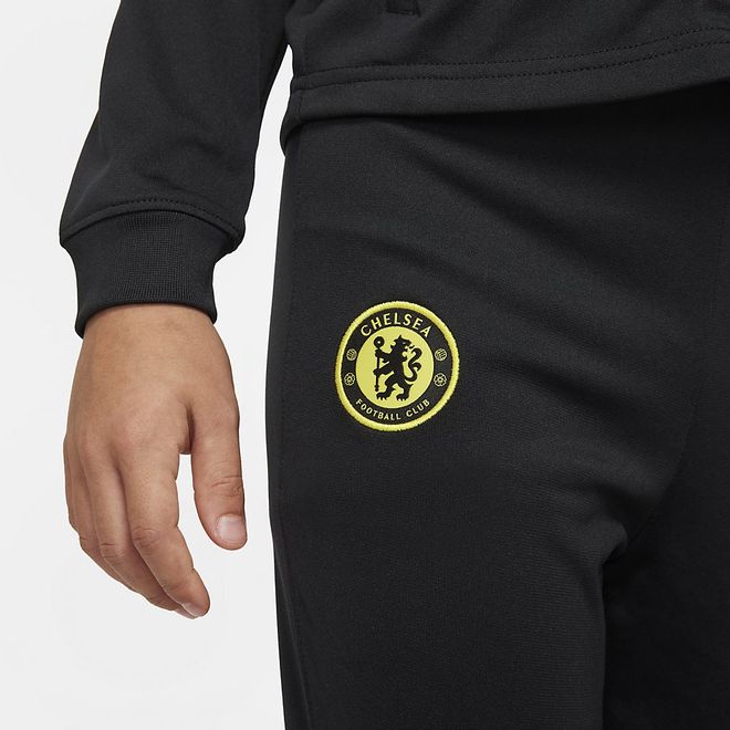 Afbeelding van Chelsea FC Strike voetbaltrainingspak met Dri-FIT voor kleuters Black Opti Yellow