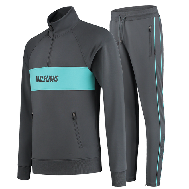 Afbeelding van Malelions Sport Uraenium Tracksuit Army Antra Turquoise