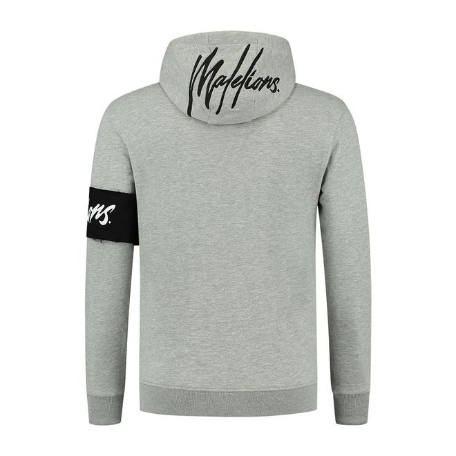 Afbeelding van Malelions Captain Hoodie Grey Melange