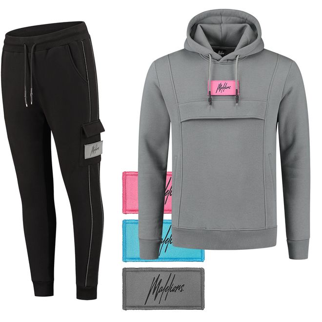 Afbeelding van Malelions Velcro Anorak Suit Matte Grey