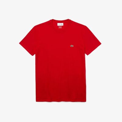 Foto van Lacoste T-shirt met Ronde Hals Red