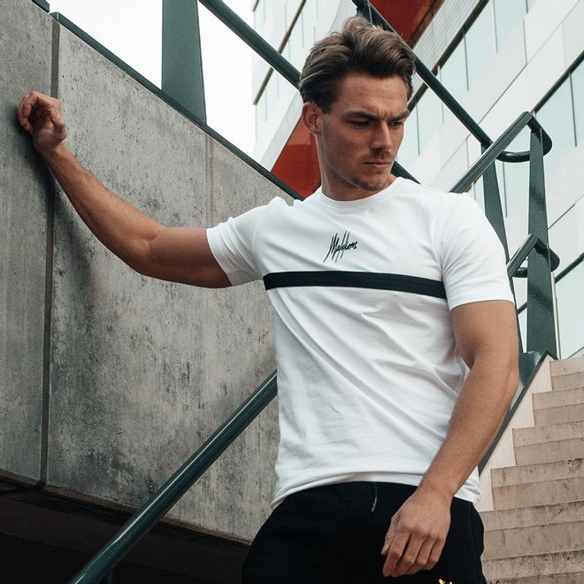 Afbeelding van Malelions Shirt T-Tonny 2.0 White Black