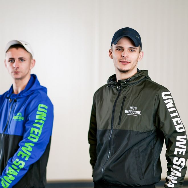 Afbeelding van 100% Hardcore Windbreaker Jack United Sport Black Army Green