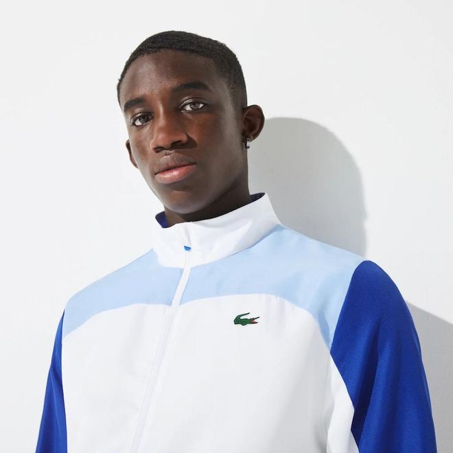 Afbeelding van Lacoste Sport Trainingspak Blauw Wit