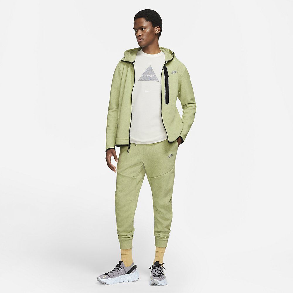 nike sportswear tech fleece lime