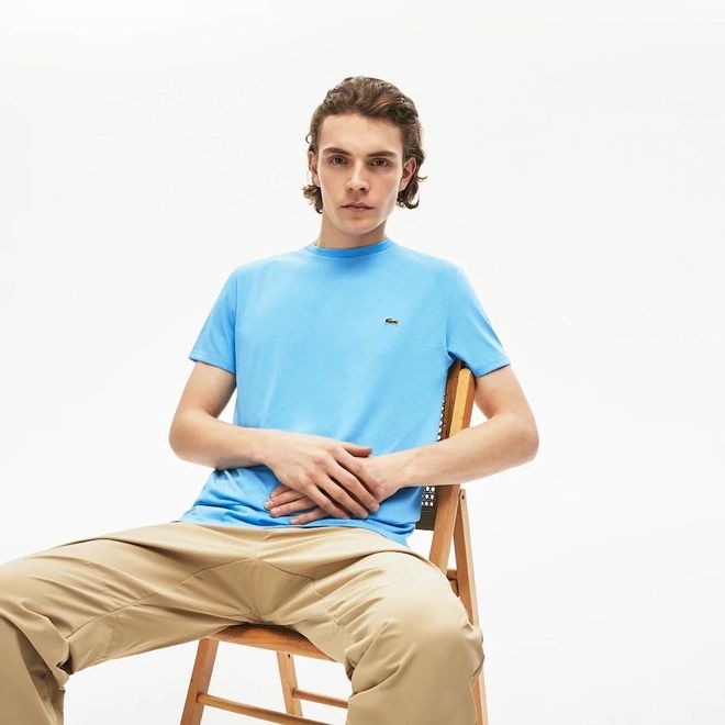 Afbeelding van Lacoste T-shirt met Ronde Hals Lichtblauw