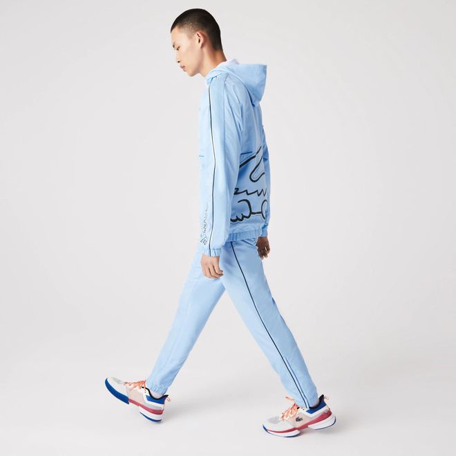 Afbeelding van Lacoste Sport Trainingspak Krokodillenprint Blauw