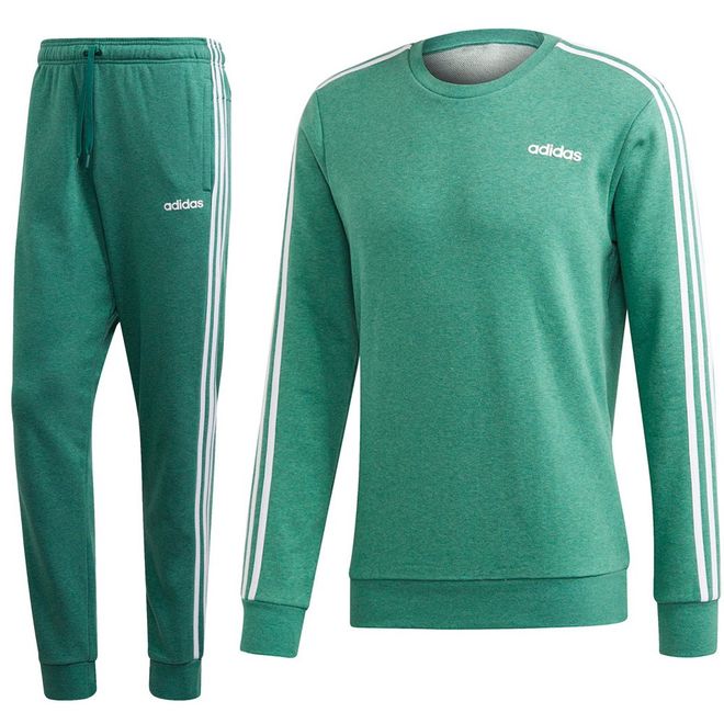 Afbeelding van Adidas Essentials 3 Stripes Sweatset College Green