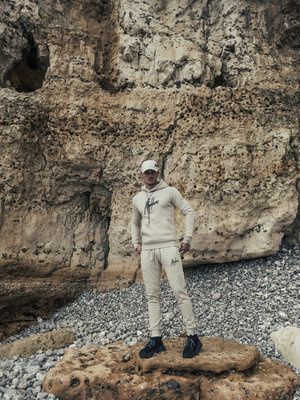 Afbeelding van Malelions Essentials Hoodie Set Sand