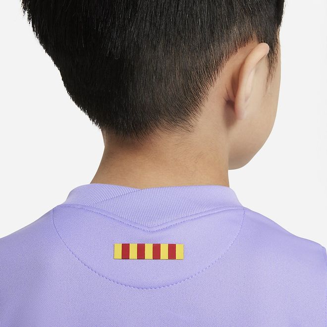 Afbeelding van FC Barcelona voetbal Tenue voor Kleuters 2021/22 Away Purple Pulse