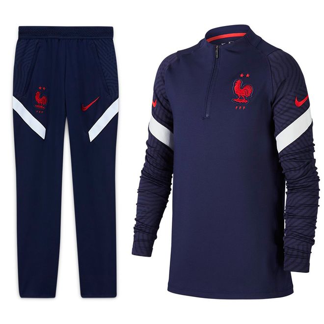 Afbeelding van Frankrijk FFF Strike Set Kids Blackened Blue