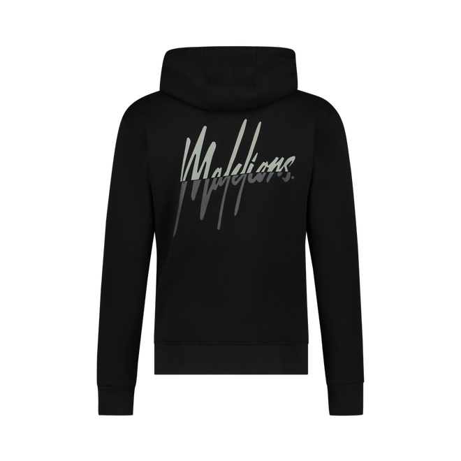 Afbeelding van Malelions Men Split Hoodie Black Sage Green