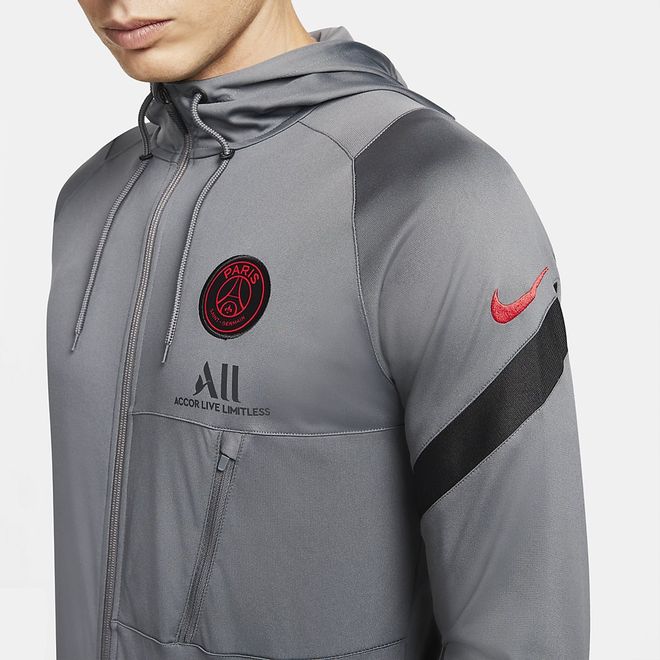 Afbeelding van Paris Saint-Germain Strike Knit Voetbaltrainingspak Dark Grey