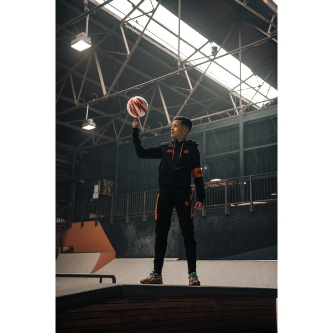 Afbeelding van Malelions Sport Coach Hoodie Set Black Neon Orange