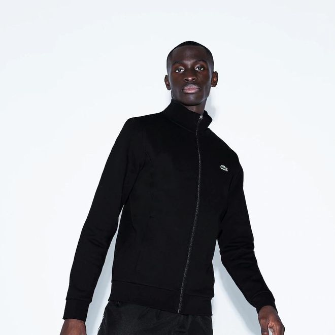 Afbeelding van Lacoste Molton Sweater met Rits Zwart