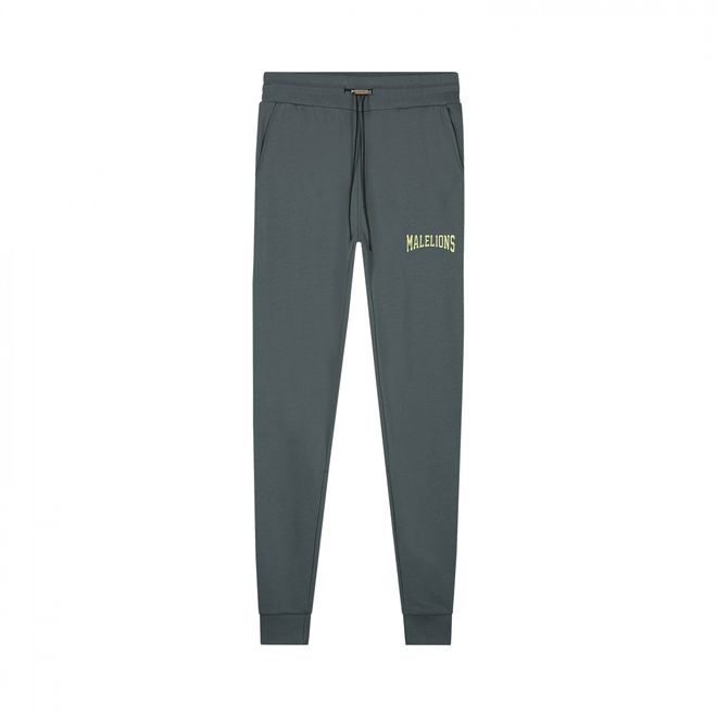Afbeelding van Malelions Men Varsity Hoodie Set Dark Slate Lime